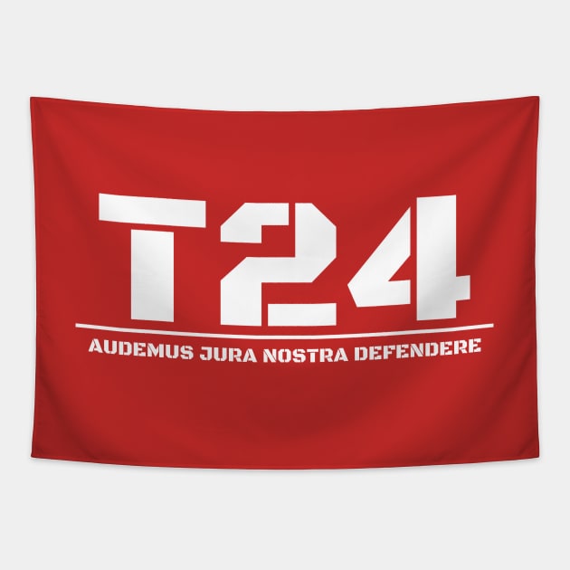 T24 - AUDEMUS JURA NOSTRA DEFENDERE (B) - Inv Tapestry by Political Heretic