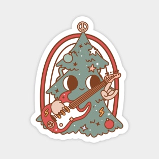 Groovy Christmas Tree With Guitar Magnet