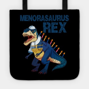 Menorasaurus Rex Saurus Menora Pun Hanukkah Tote