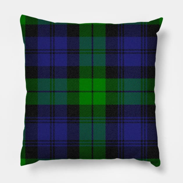 Black Watch Clan Scottish Tartan Plaid Pattern Pillow by terrybain