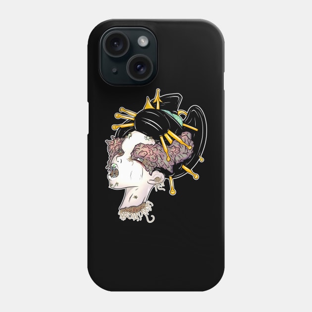 Namakubi and mushroom Phone Case by Ukiyograph