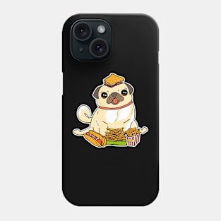 Cute & Funny Pug Puppy Dog Food Addict Phone Case