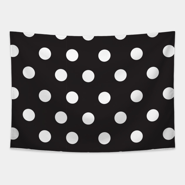 Black and white polka dot tapestry deals