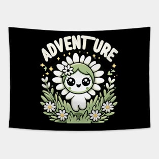 ADVENTURE - KAWAII FLOWERS INSPIRATIONAL QUOTES Tapestry