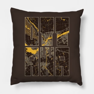 Ottawa, Ontario, Canada City Map Typography - Pastel Pillow