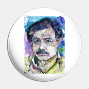 ERNEST HEMINGWAY watercolor portrait .3 Pin