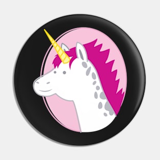 Spotty unicorn on a circle Pin