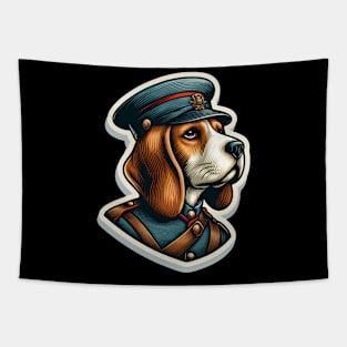 Beagle Soldier Tapestry