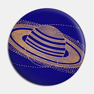 Saturn And It's Moons Pin