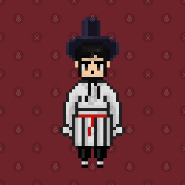 BTS SEOKJIN Hanbok Korean traditional clothes pixel art (big)) by BTSKingdom