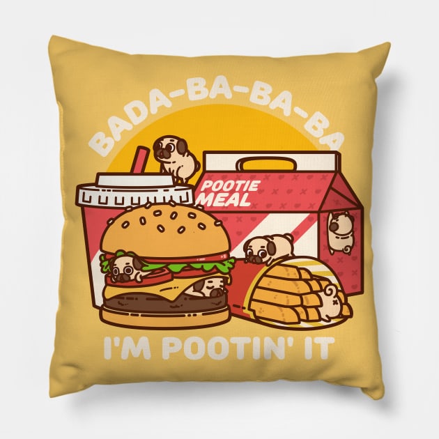 Puglie Pootie Meal Pillow by Puglie Pug 