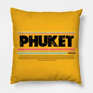 Phuket Thailand  gift  art 90s style retro vintage 80s Pillow