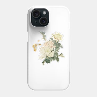 Watercolor peony flower Phone Case