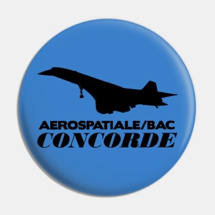 Aerospatiale-BAC Concorde Silhouette Print (Black) Pin