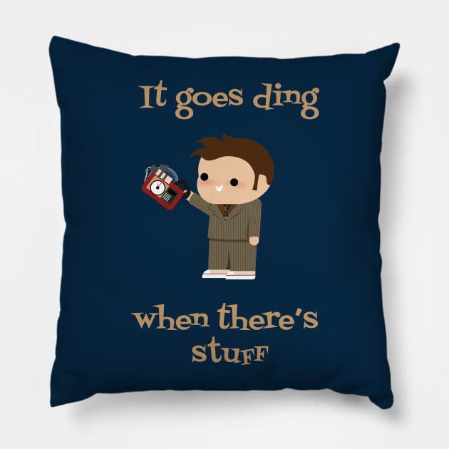 It goes ding Pillow by Fandumb