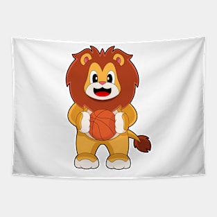 Lion Basketball player Basketball Tapestry