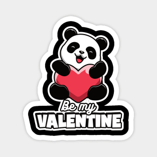 Be My Valentine Cute Panda Magnet