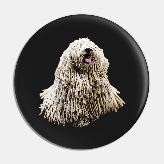 Hungarian Puli Puppy Dog Dreadlocks Hungarian Puli Pin TeePublic