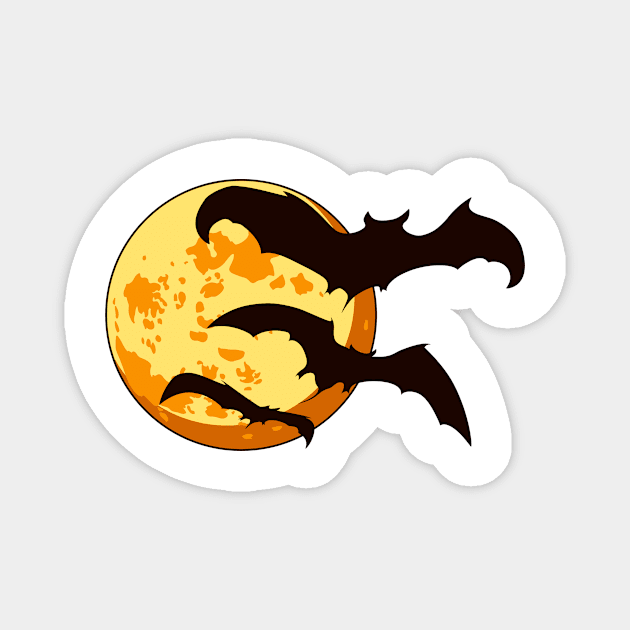 Bats and Moon Magnet by giantplayful