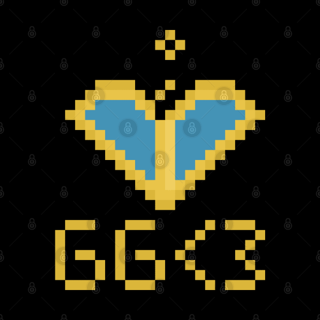 GG <3 Good Game Honor Pixel Art MOBA Emblem by ilrac_art