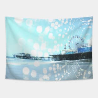 Turquoise Spiderweb Pier Tapestry