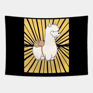 Alpaca Sun Sunset Tapestry