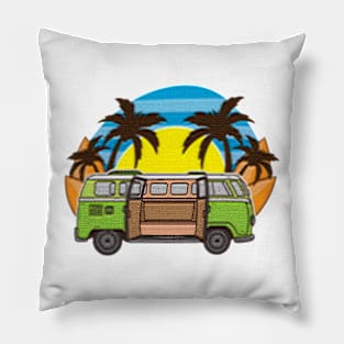 beach truck Pillow