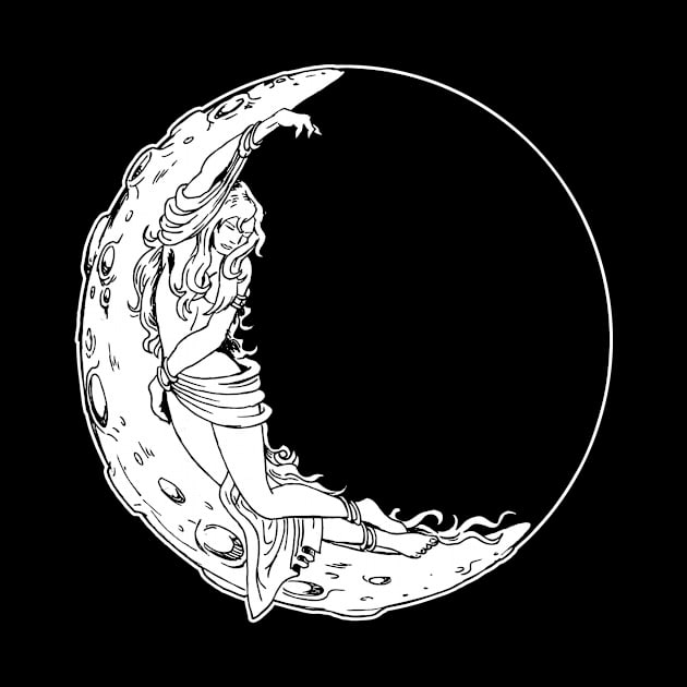 lady of the moon by Mauro_t_shirts