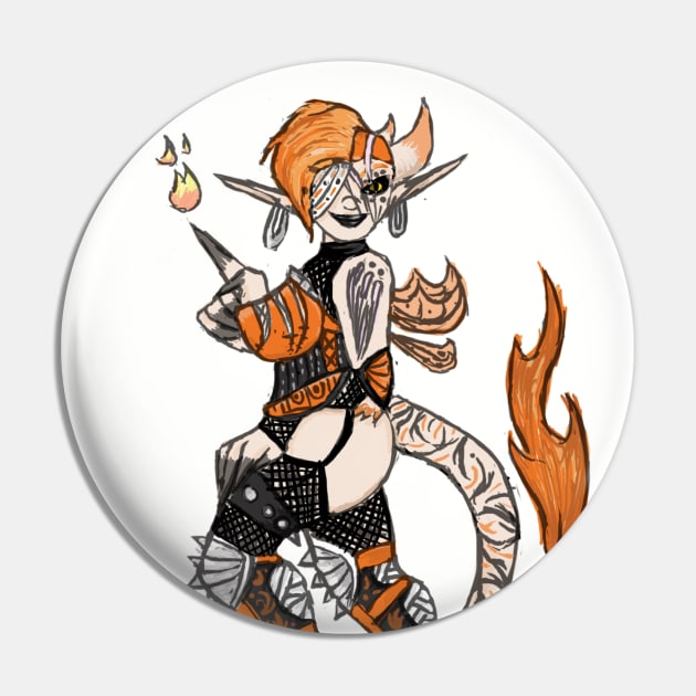 The Fire Thief Pin by PoesUnderstudy