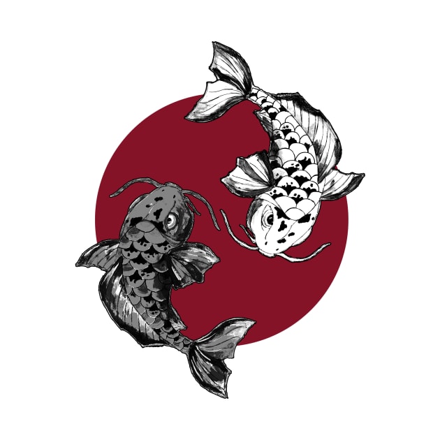 Japanese Koi Fish Circle by ZeichenbloQ