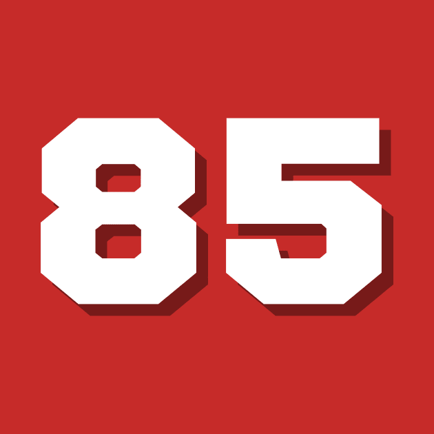 85 Football Number Red by Menras