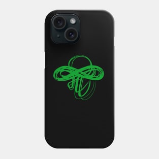 Marathi Text Spells Like English Pronoun ME  and the Meaning is I am. It is Combined with an Infinity Symbol to Express the thought that I am  Infinite, I am Universe. Colored in Green Phone Case