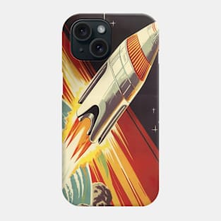 Cosmic Explorer - Futuristic Spaceship in Space Phone Case