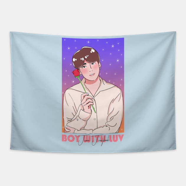 Boy with Luv - Jungkook Tapestry by Koala_Shop