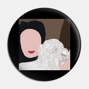 Dog and Human Pets Abstract Pin