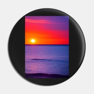 WONDERFUL SUNSET COLORS OCEAN PURPLE Pin