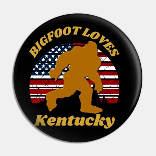 Bigfoot loves America and Kentucky too Pin