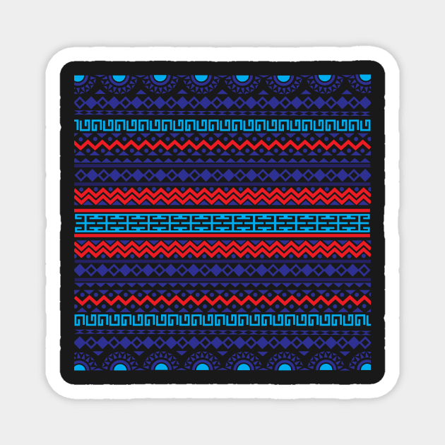 Stripe ethnic Aztec pattern Magnet by satyam012