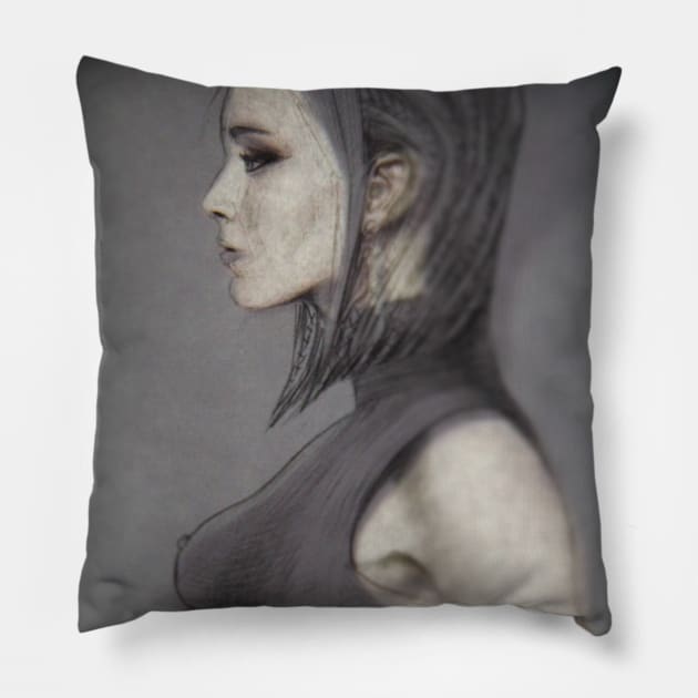 Girl Pillow by ARTEMIDA
