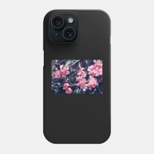 Pink Nerium oleander flower Phone Case