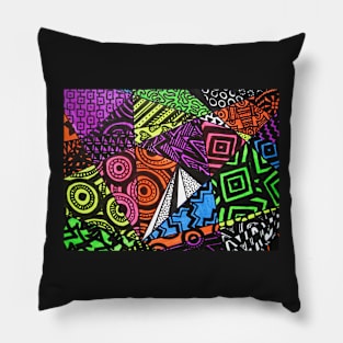 Abstract Fluoro Geometric 1 Pillow