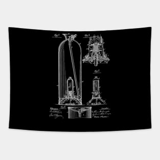 Fire Extinguisher Vintage Patent Drawing Funny Novelty Tapestry