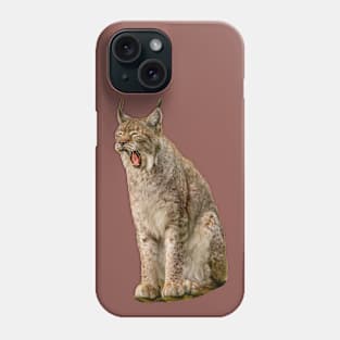 Sleepy Lynx yawn Phone Case