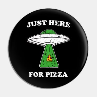 JUST HERE FOR PIZZA alien funny saying giftidea Pin