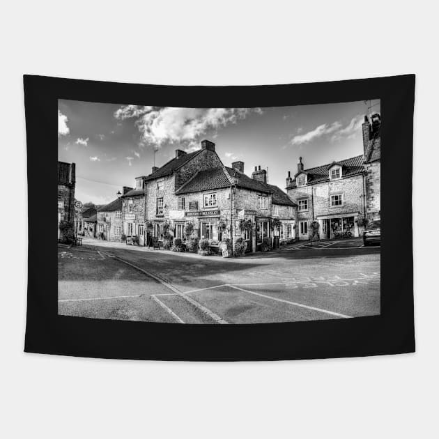 Helmsley Town, Yorkshire, UK, Black And White Tapestry by tommysphotos