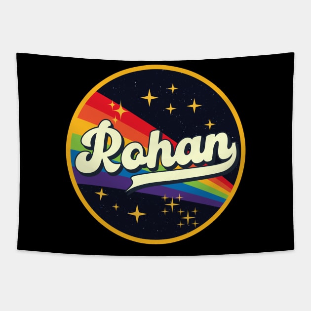 Rohan // Rainbow In Space Vintage Style Tapestry by LMW Art