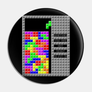 Stay different - retro game metaphor Pin