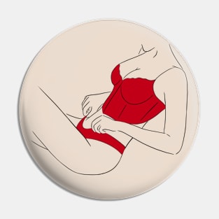 Woman line art Pin