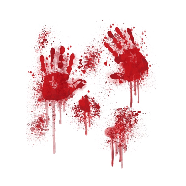 Blood Spatter Handprints Horror Costume by Ebnerprints