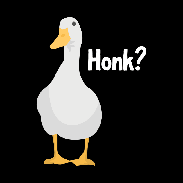 Honk? Cute Goose Cartoon by OnlyGeeses